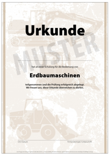 Prüfung zum Erdbaumaschinenführer